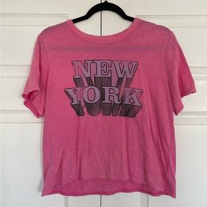 American Eagle Distressed Crop TShirt
